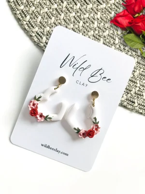Heart Hoops - White
