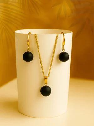 Natural Stone Beads Jewellery- Black